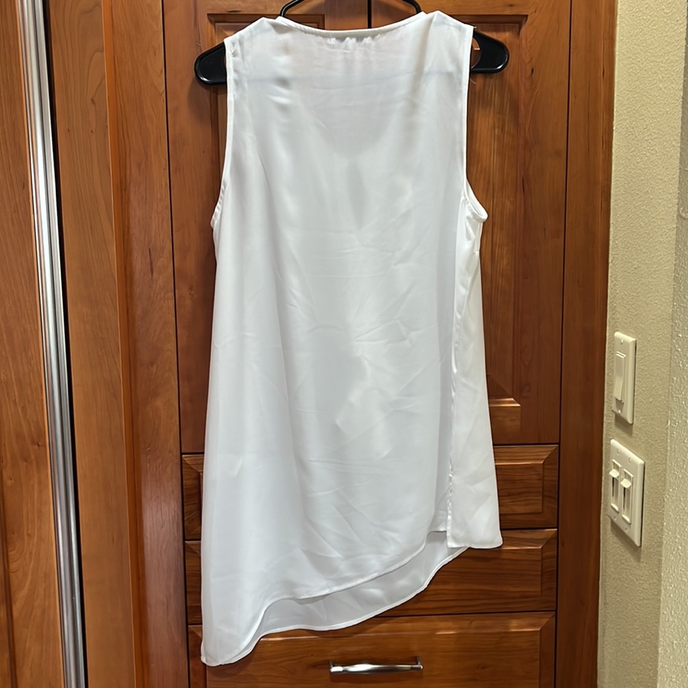 White Tunic Blouse Sz Med - Picture 2 of 4